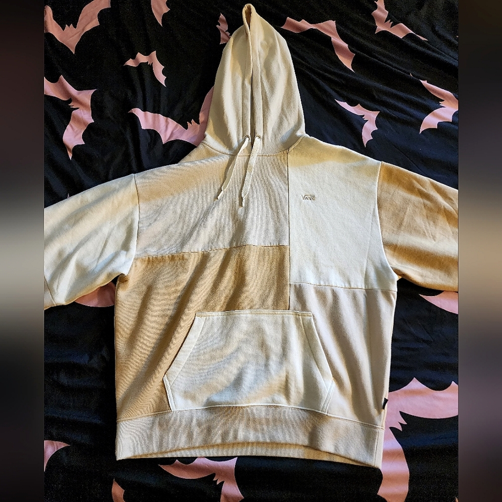 Small men's tan patch Vans hoodie